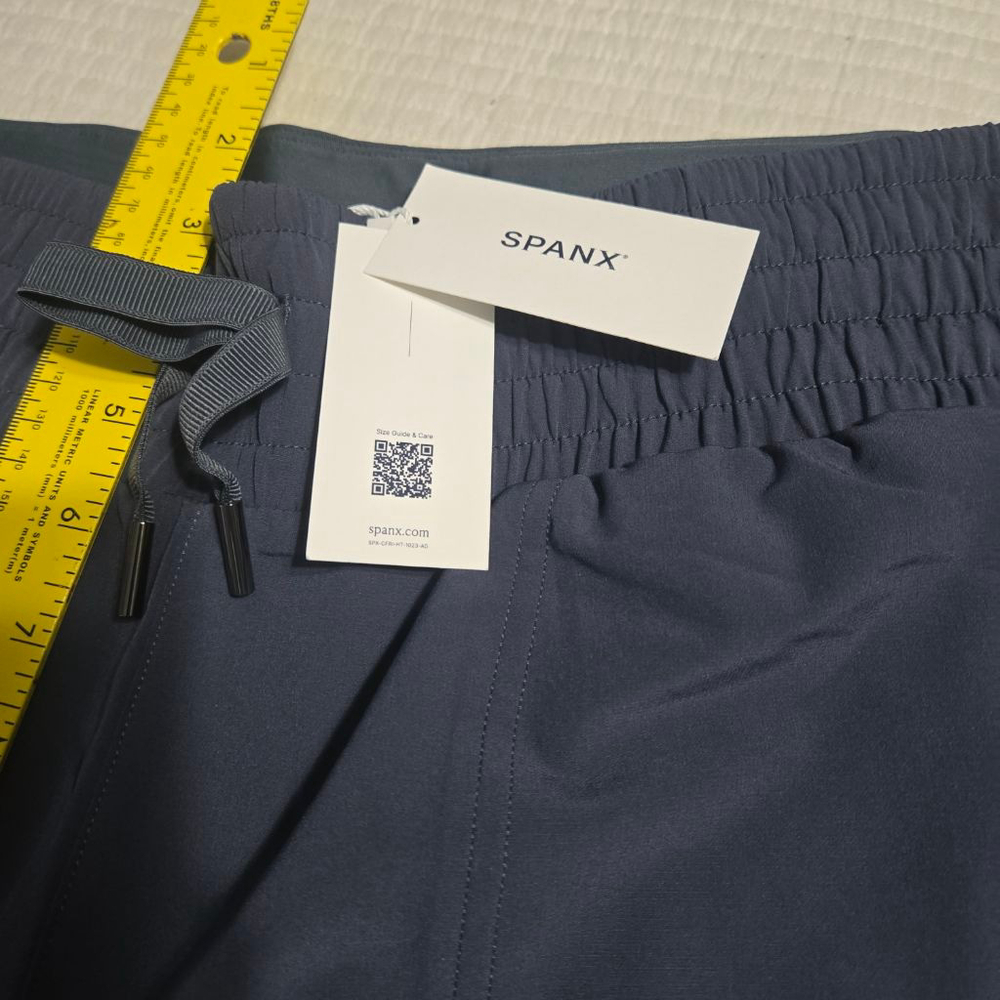 Women's SPANX Dark Storm Blue Casual Fridays Sweat Wicking Joggers L - Picture 7 of 12